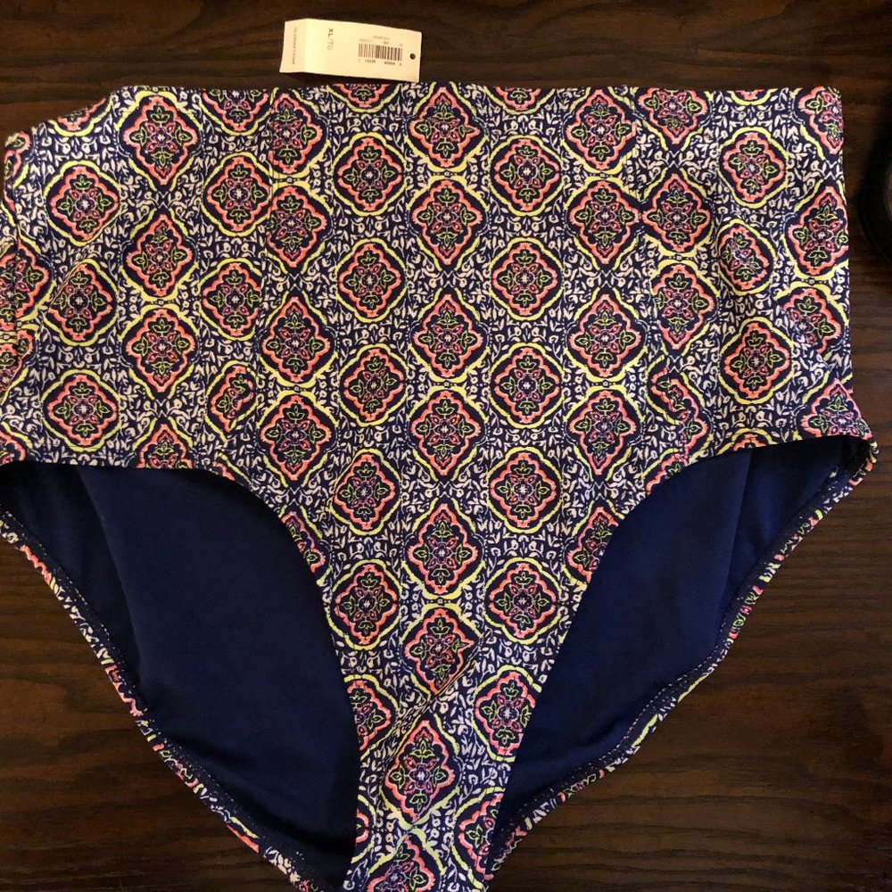 Old Navy Multicolored Patterned Bikini Bottom - XL